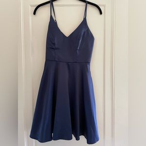 Formal dress in a beautiful rich light navy color